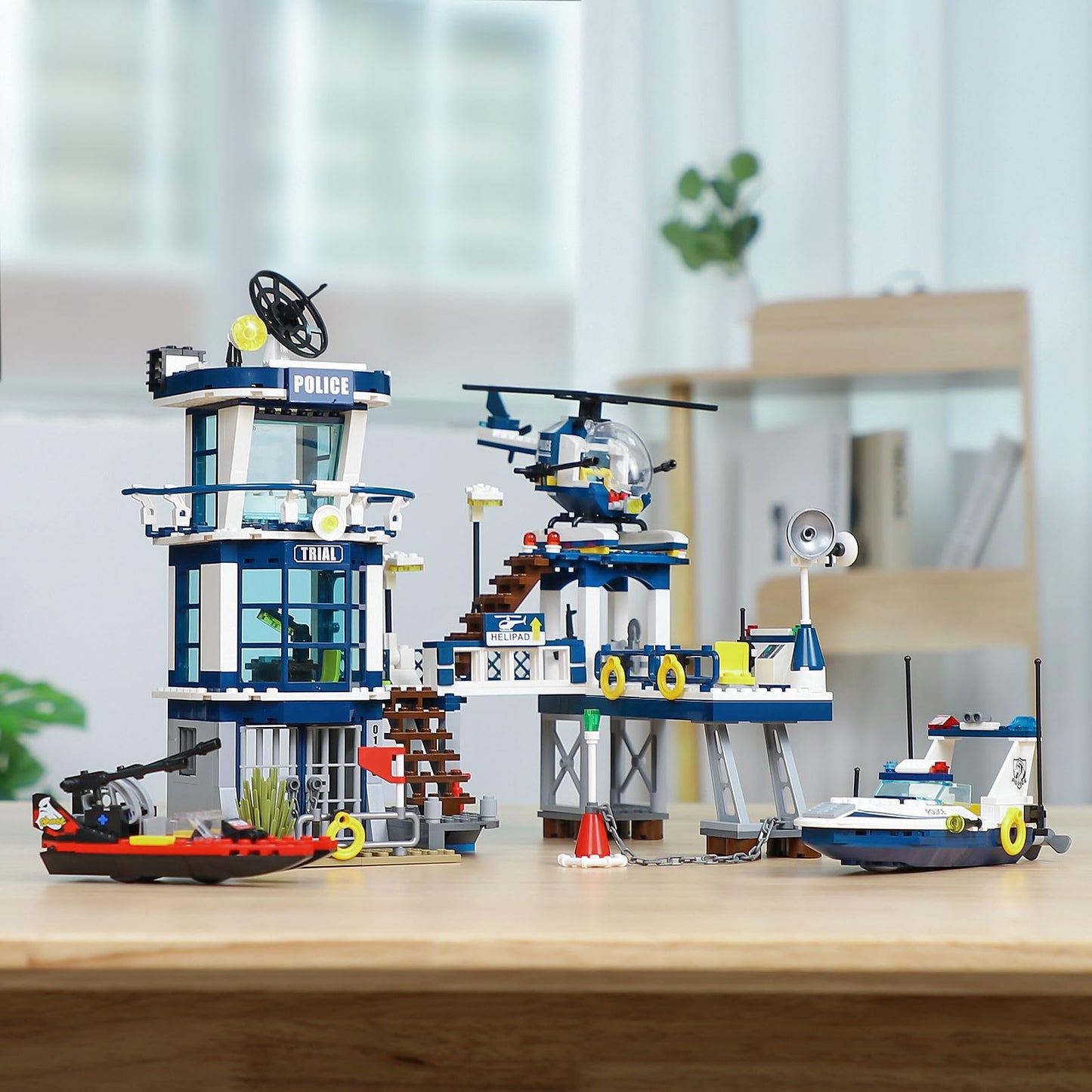 NEWABWN City Police Station STEM Building Set – 565 Pieces, LEGO-Compatible Kit for Kids 6-10