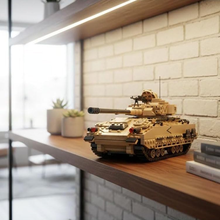 NEWABWN M2 Bradley Tank Toy Building Set – 1350 Pieces, LEGO Compatible