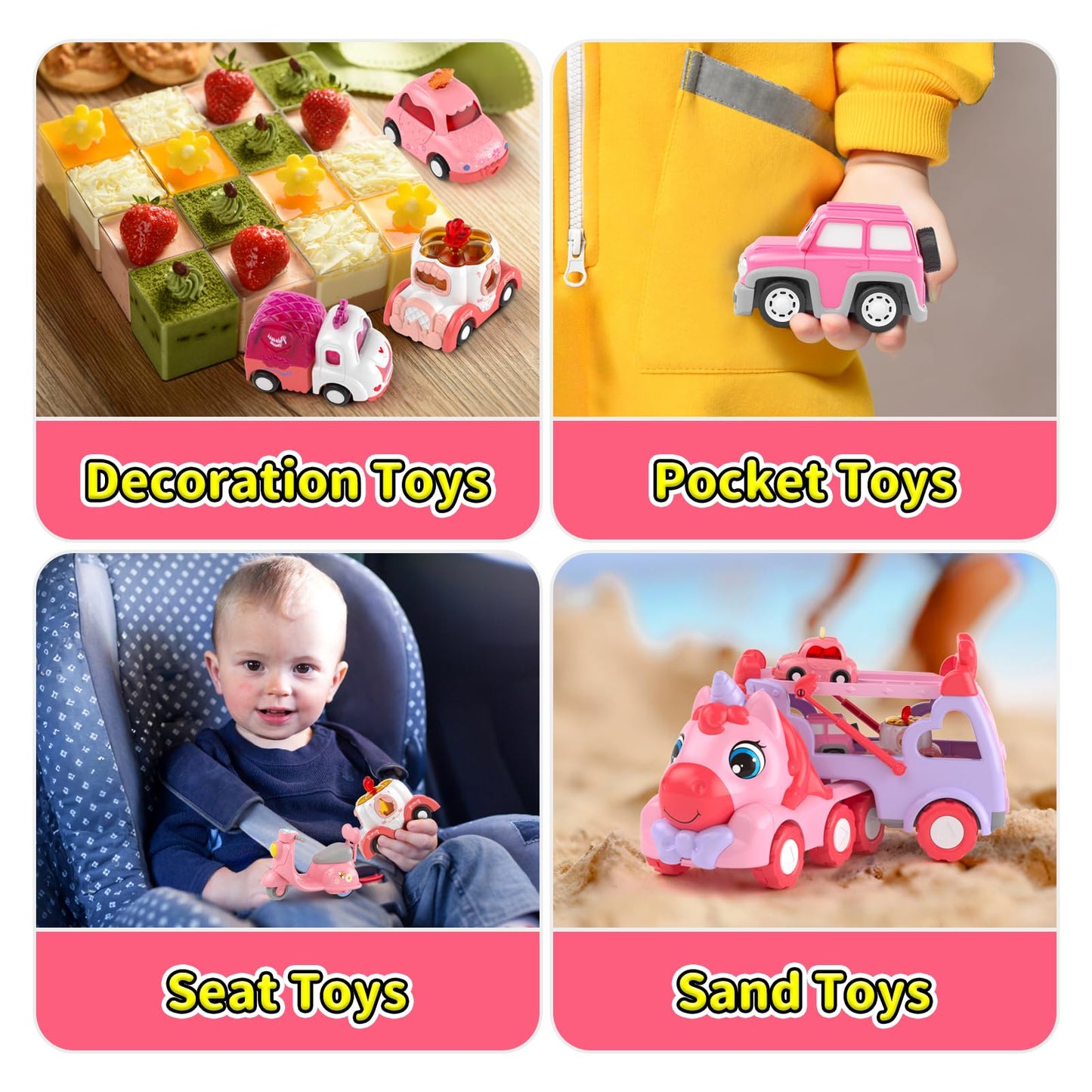 Newcrave 7-in-1 Princess Carrier Truck Toys for Toddlers (Age 1-3) — Light, Music & Imaginative Play