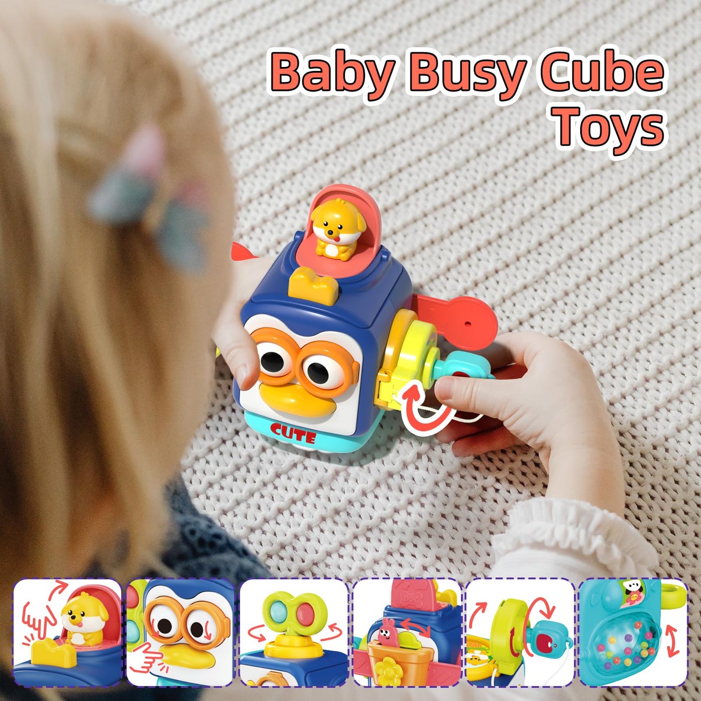 Newcrave 4-in-1 Baby Toys for 6-12 Months | Sensory, Stacking & Piano Xylophone Toy