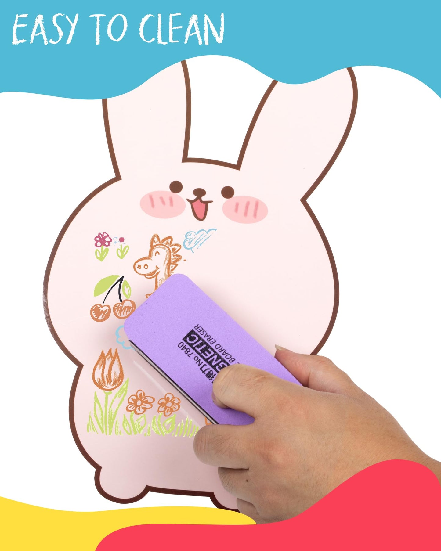 NewFamily Kids Art Chalk Set – 24-Color Dustless Chalk & Magnetic Drawing Board