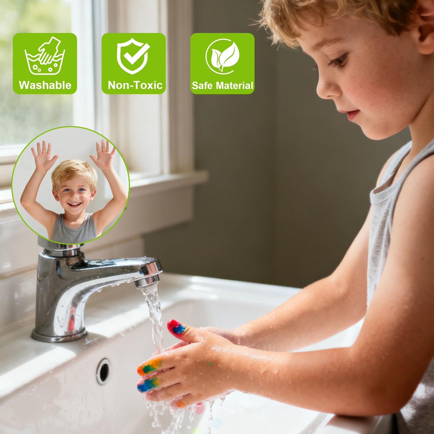 NewFamily DIY Washable Dot Markers – 6-Pack Mushroom Markers for Toddlers