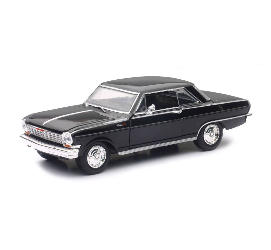 New Ray 1964 Chevrolet Nova SS Black Diecast Model Car 1/25 | Muscle Car Collection