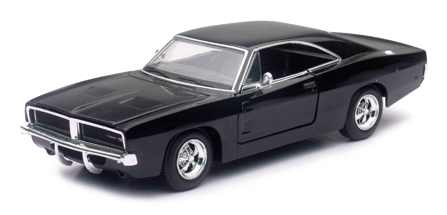 NewRay 1969 Dodge Charger R/T Black 1:25 Diecast Model – Muscle Car Collection