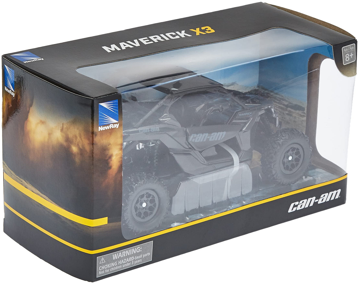 NewRay 58193B 1:18 CAN-AM Maverick X3 X Turbo Black Die-Cast – Collectible Model by NewRay