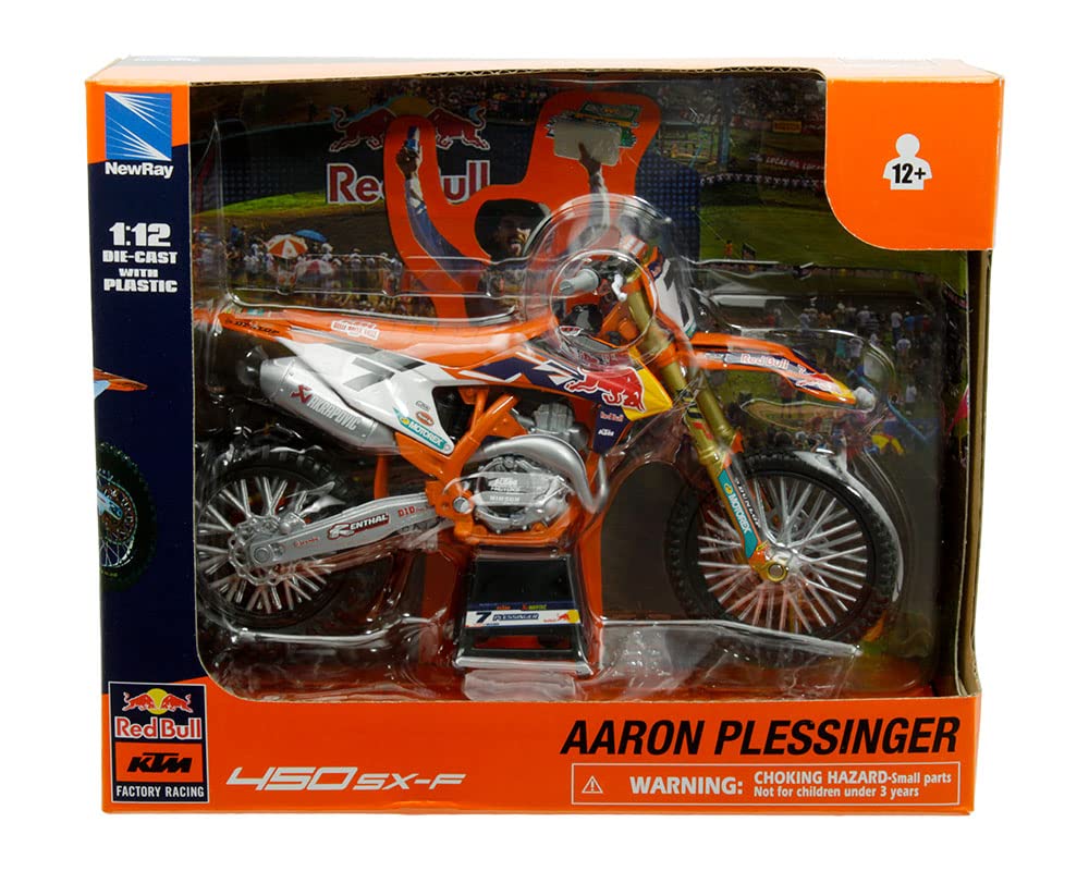 NewRay 1:12 KTM 450 SX-F Die-Cast Replica with Red Bull KTM 7 Aaron Plessinger