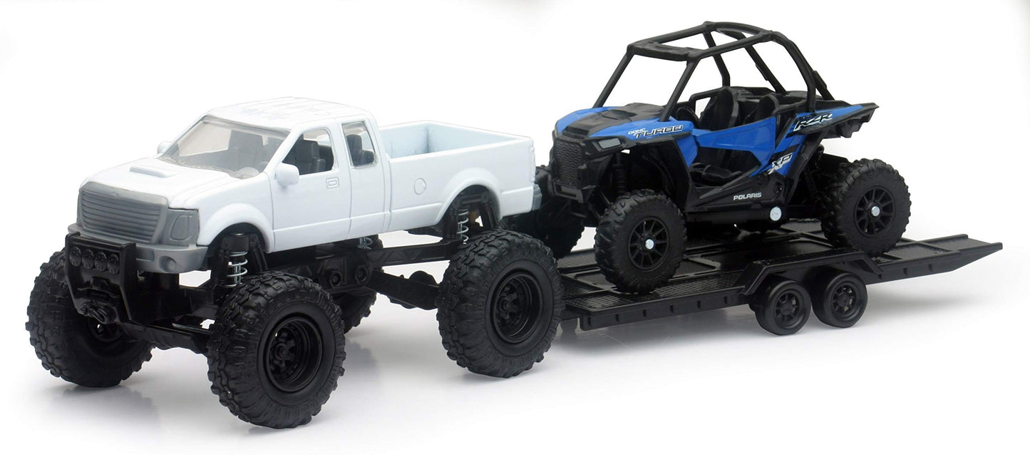 NewRay Die Cast Pick Up Truck with Polaris RZR XP1000 EPS – Mini Scale 11.25in
