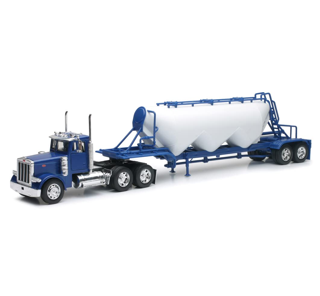 New-Ray Toys 1:32 Peterbilt 379 with Pneumatic Trailer – Licensed Die-Cast Truck Model