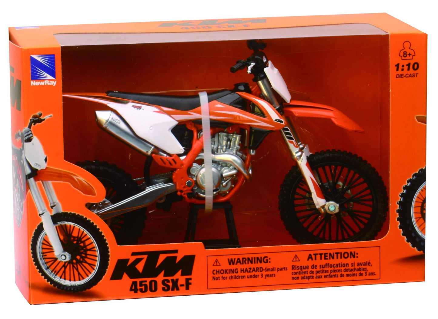 NewRay KTM 450 SXF Dirt Bike 1/10 Scale – Realistic Die-Cast Model (57943)