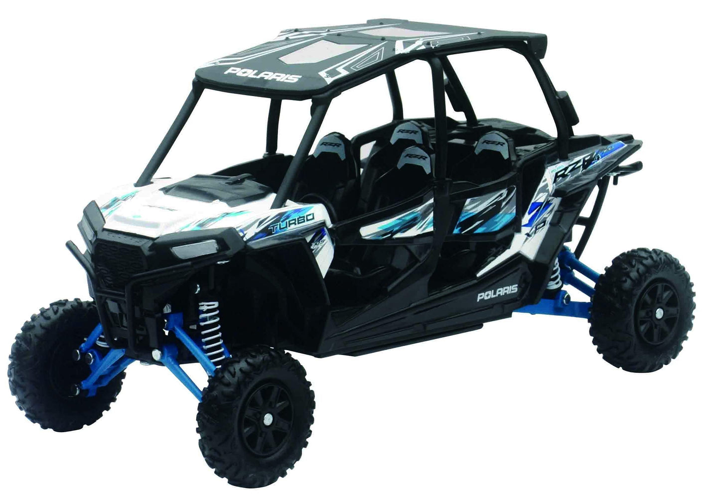 NewRay Polaris RZR XP 4 Turbo 1:18 Die-Cast – Matte White Lightning (57843B)