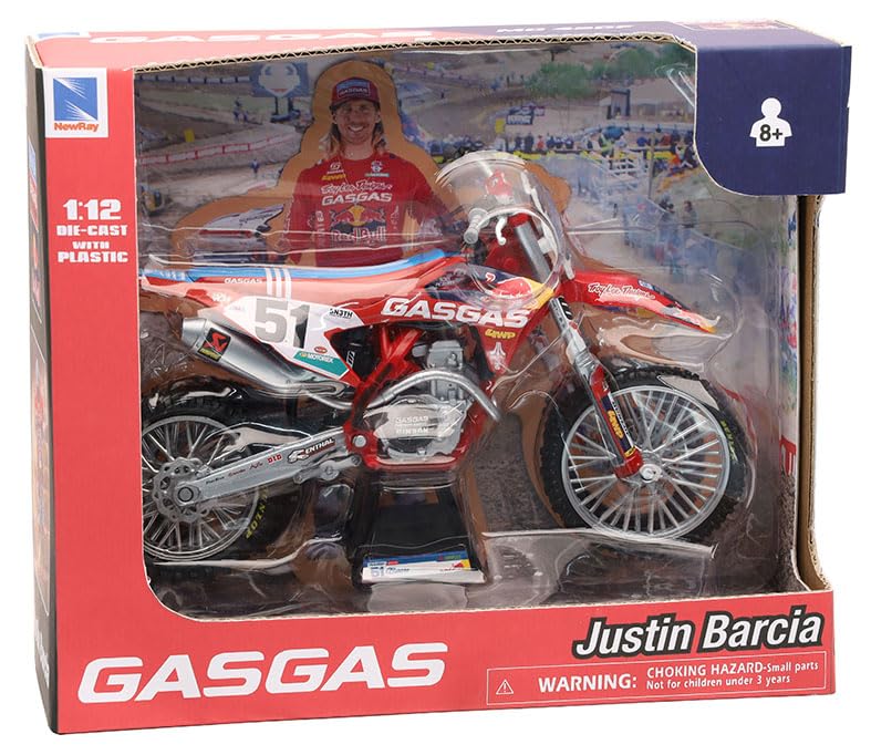 NewRay GasGas MC450F Red Bull 1:12 Diecast Model – Justin Barcia #51