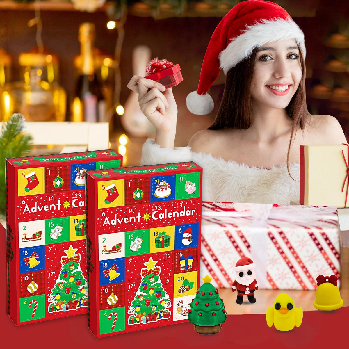 NEXT STOP M 40-Piece 3D Printed Animal Figurines – Random Selection for Advent Calendar & Gifts