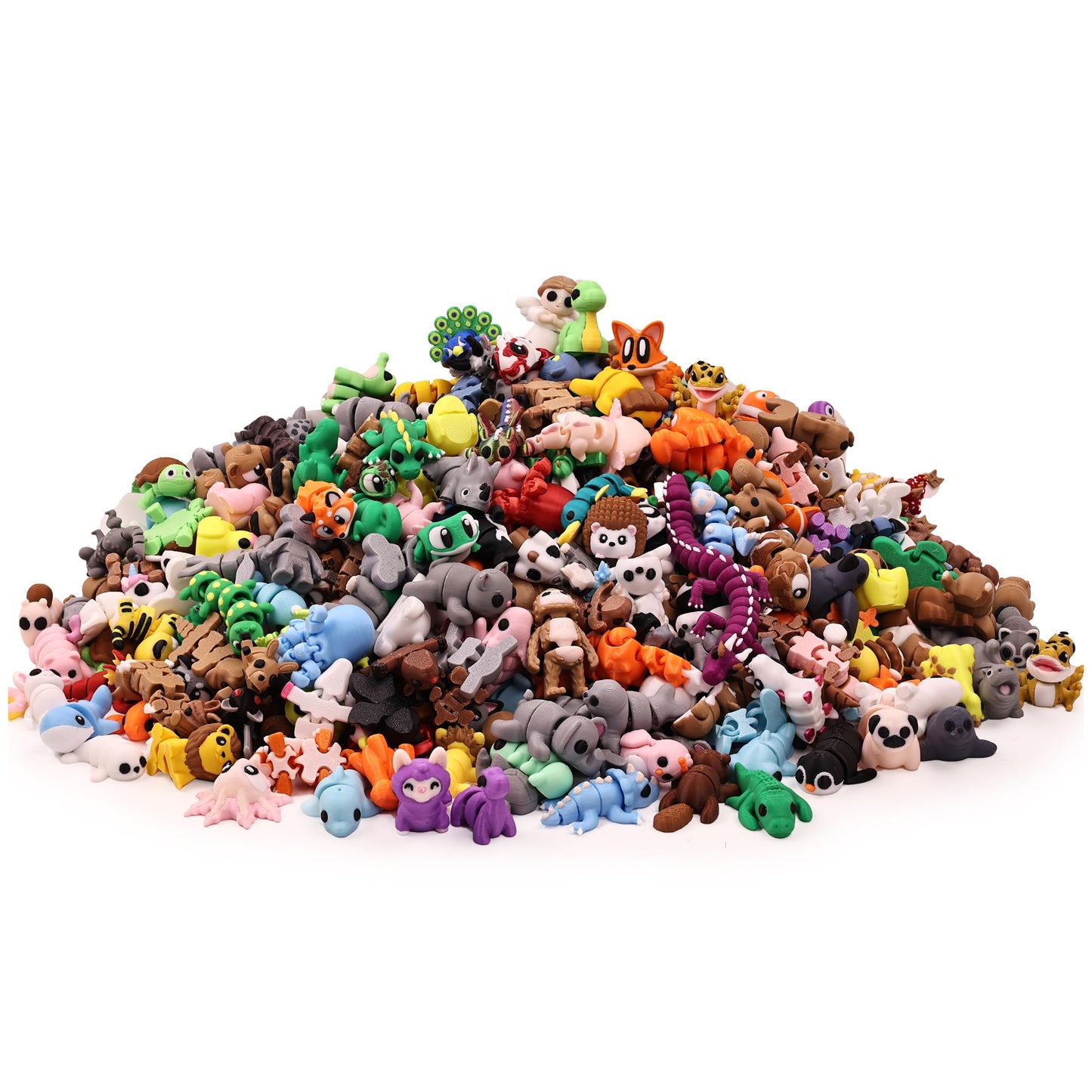 Next Stop M 35-Piece Mystery Animal Figurines – 3D Printed Fidget Desk Toys