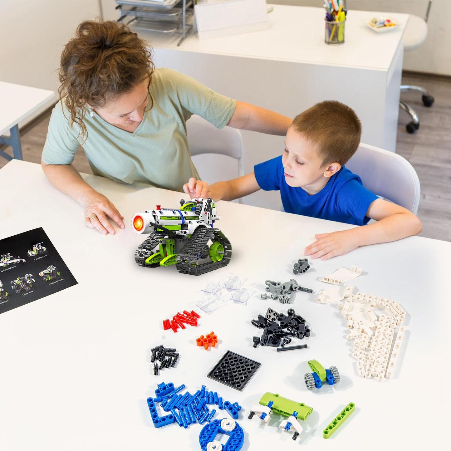 NEXTJOY STEM Robot Building Kit for Kids 8-12 | 5-in-1 Remote & App Programmable Set