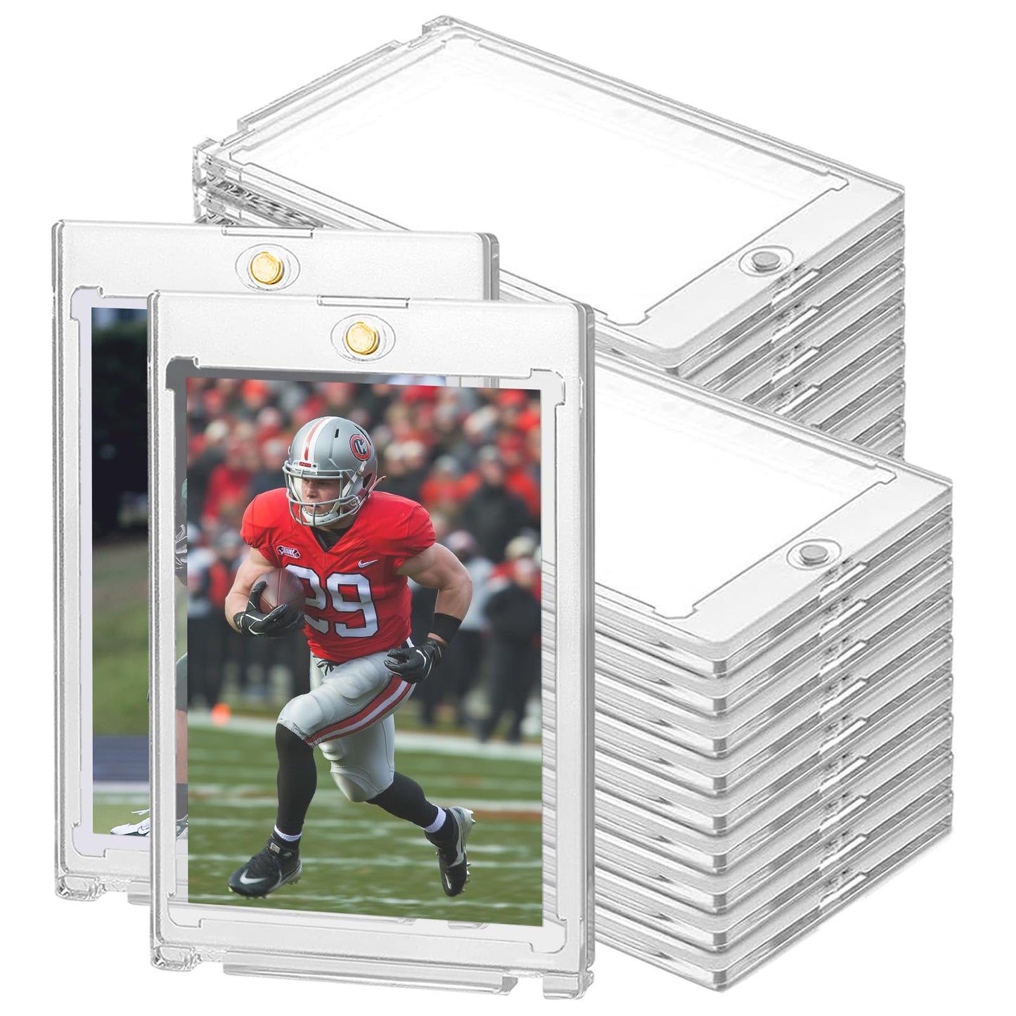 Ngdiluxury 130pt Magnetic Card Holders – 36 Pack Top-Load Card Protectors for Trading Cards
