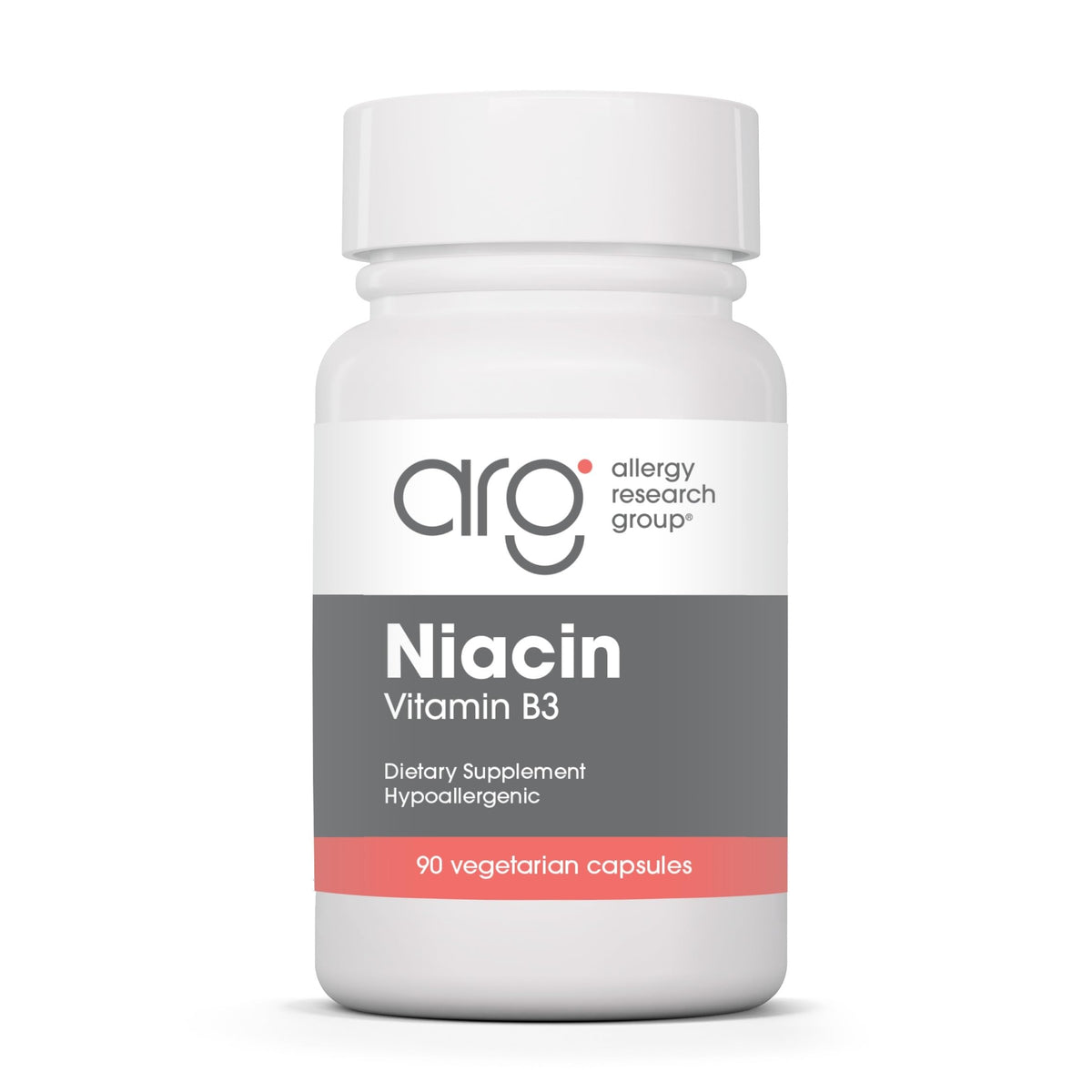 Allergy Research Niacin Supplement – Vitamin B3 250mg Vegetarian Capsules, 90 Count