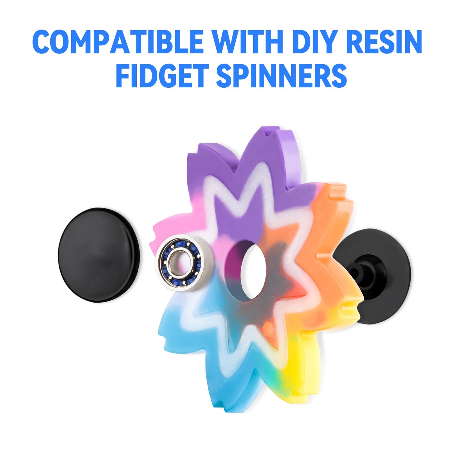 NiArt 24-Pack MR137 Bearings with Caps for DIY Fidget Spinners