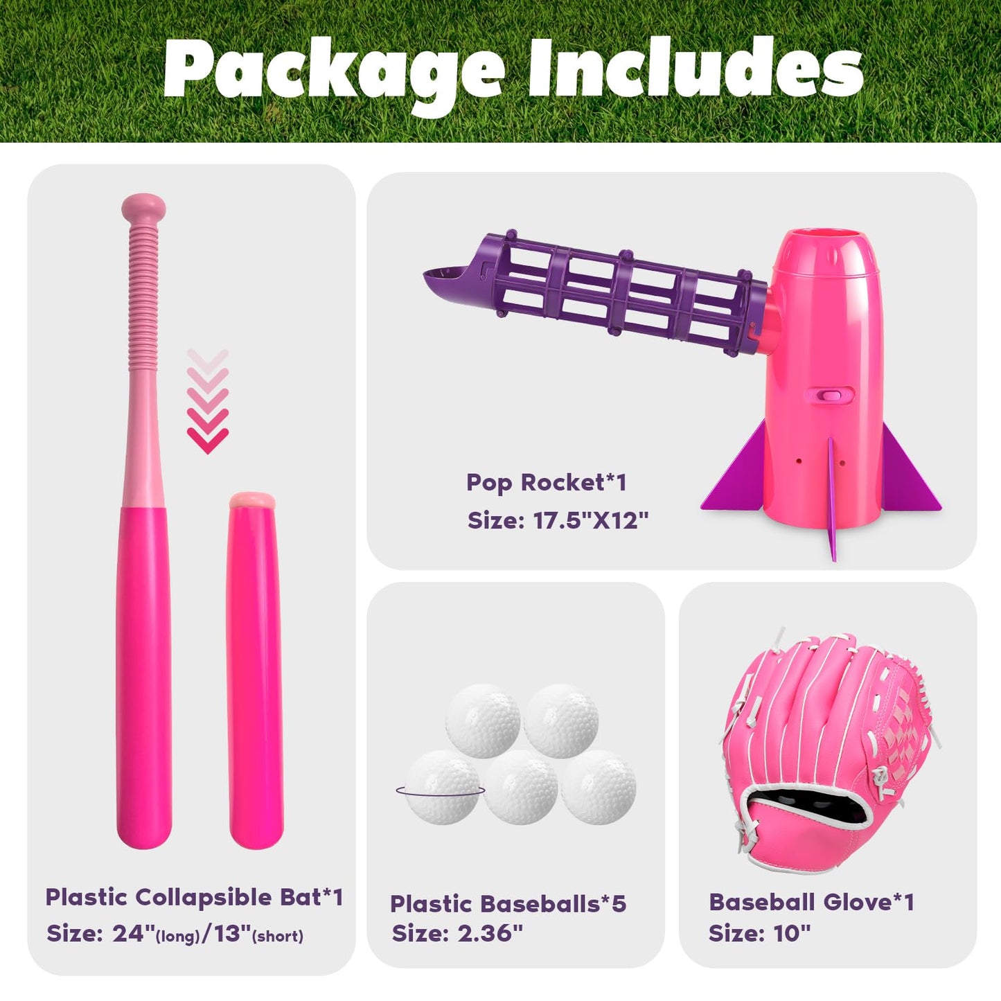 NIBBaNACAL Kids Baseball Pitching Machine – Auto Pop-Up Hitting Trainer Set for Backyard