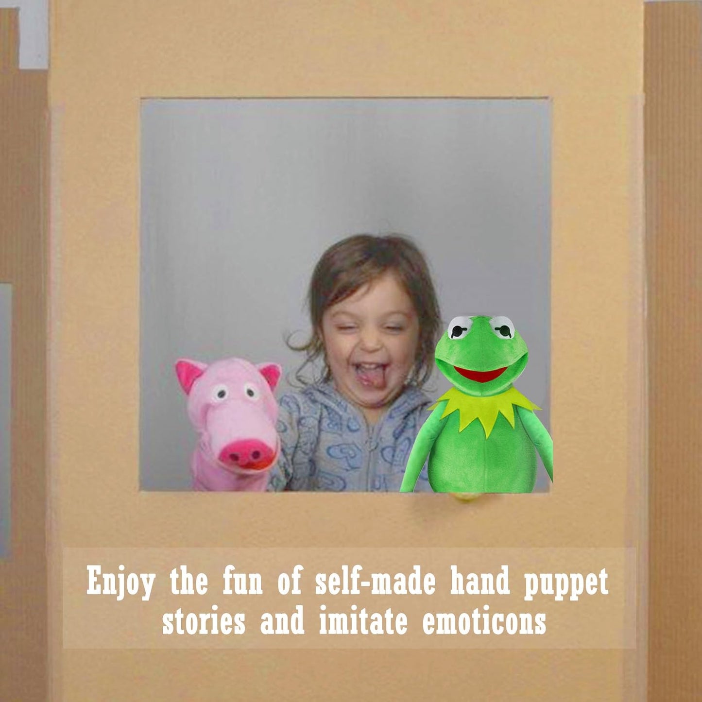 NICERINC Kermit Frog Puppet - The Muppets Show Hand Plush, 60cm