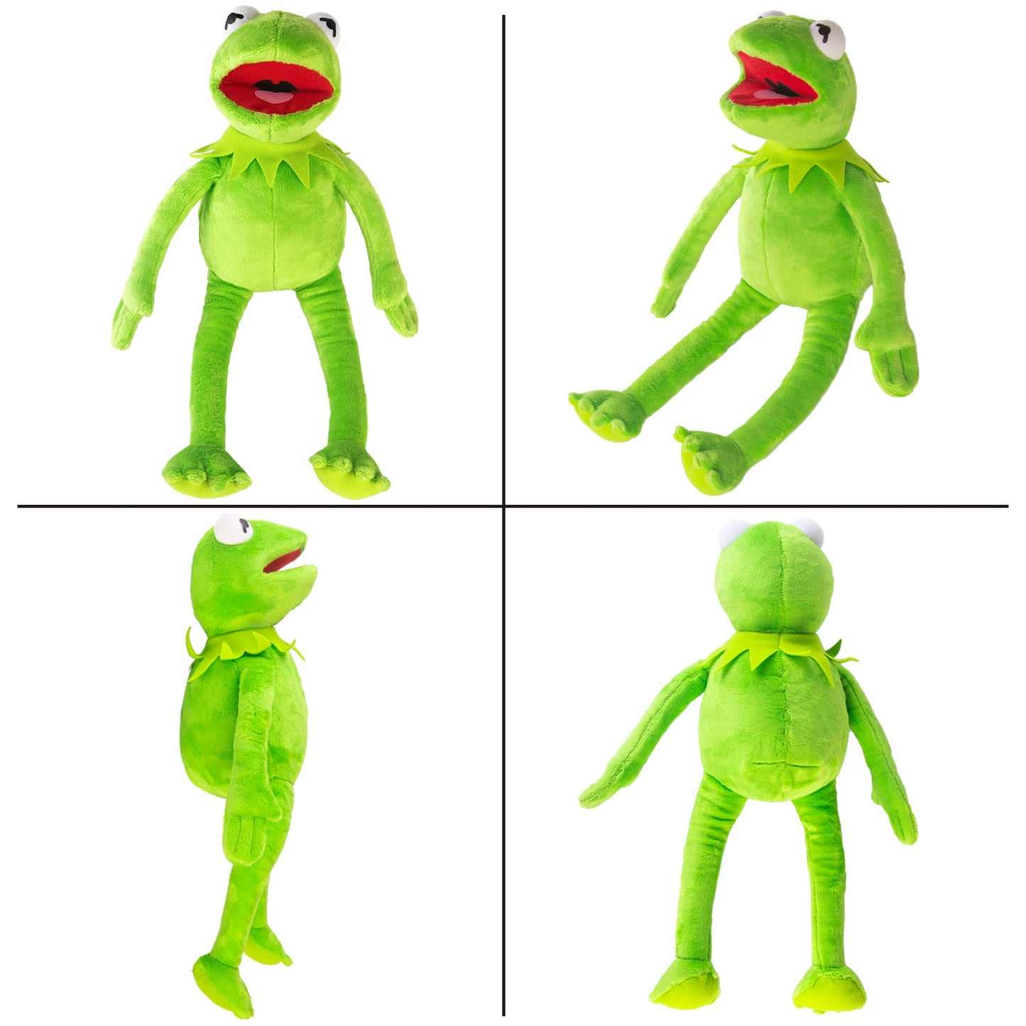 NICERINC Kermit The Frog Plush – 16-inch Movable-Mouth Frog Plush Doll for Kids