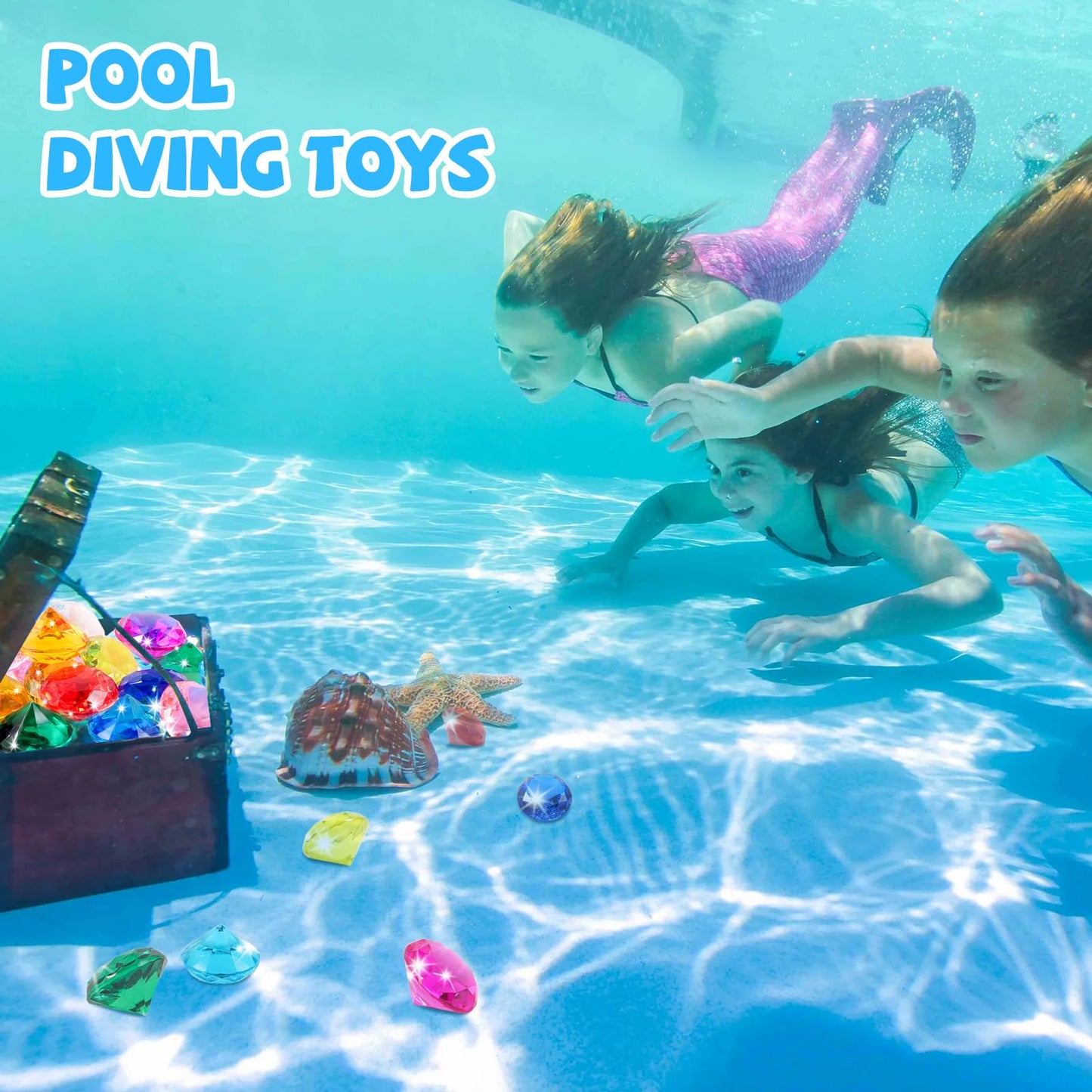 Niceup 26pcs Big Diving Gems – 1.57in Acrylic Diamonds for Kids, Party Favors & Easter Egg Fillers