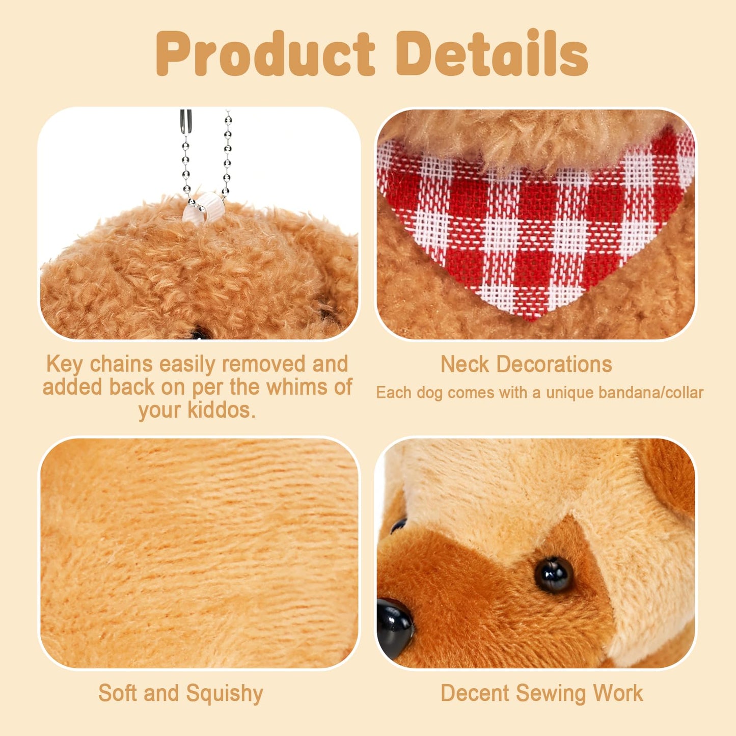 Niceup 24Pcs Small Dog Plush Toys – Classroom Party Favors & Stocking Stuffers