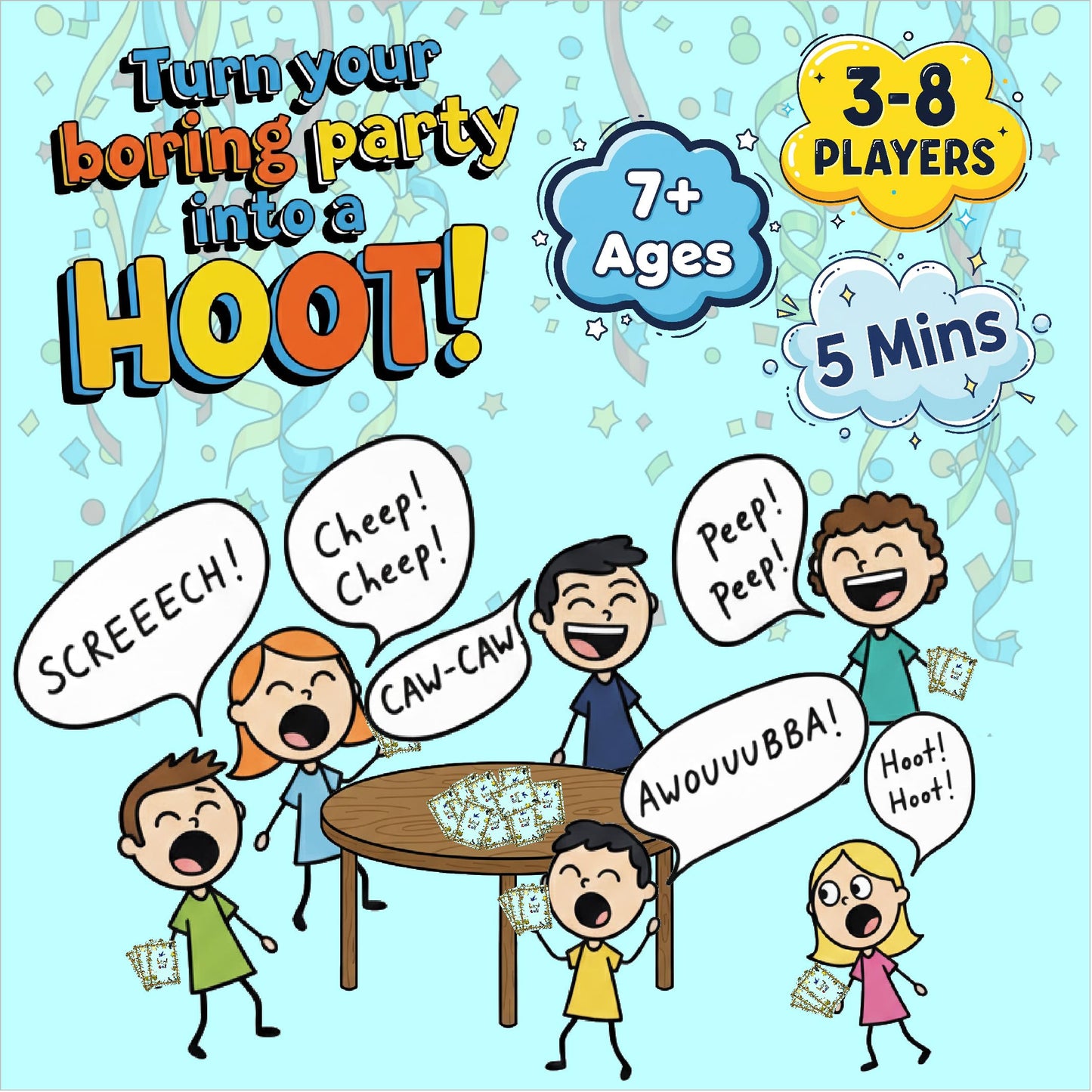 Bird Call by Niche Nation Games — Lively 5-Minute Party Card Game for 3-8 Players
