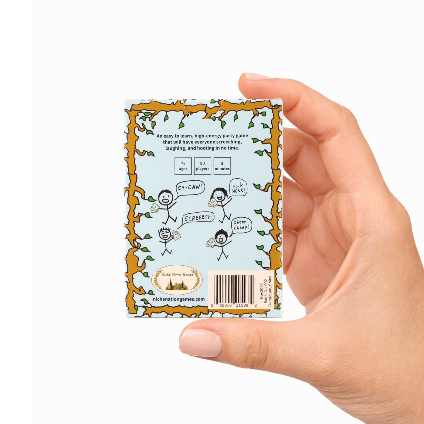 Bird Call by Niche Nation Games — Lively 5-Minute Party Card Game for 3-8 Players