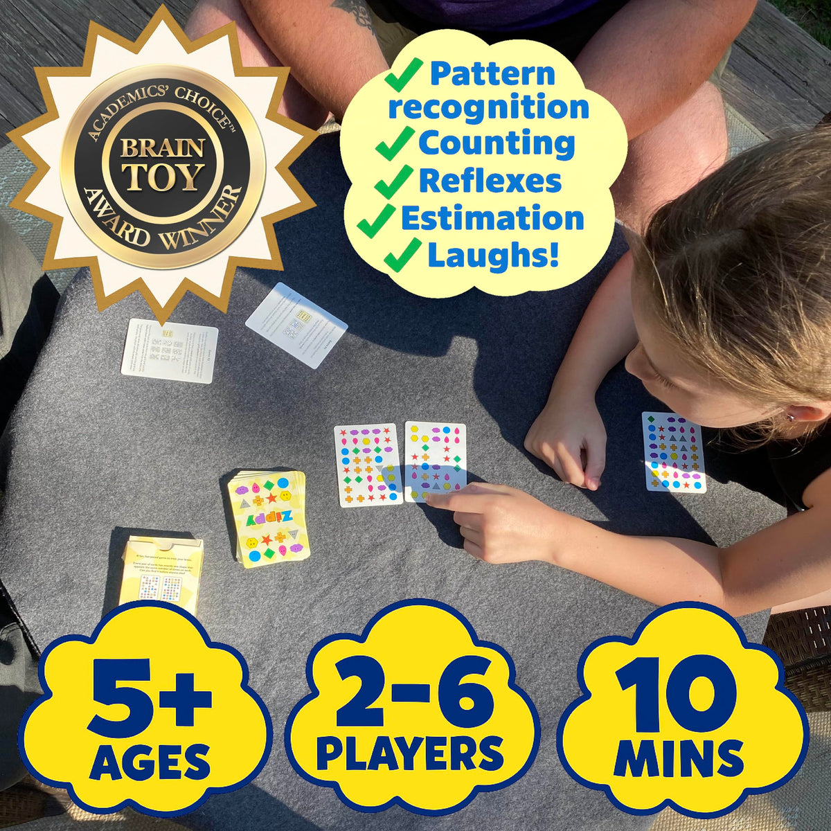 Zippy by Niche Nation Games — Award-Winning Visual Card Game for 5+ | 2-6 Players