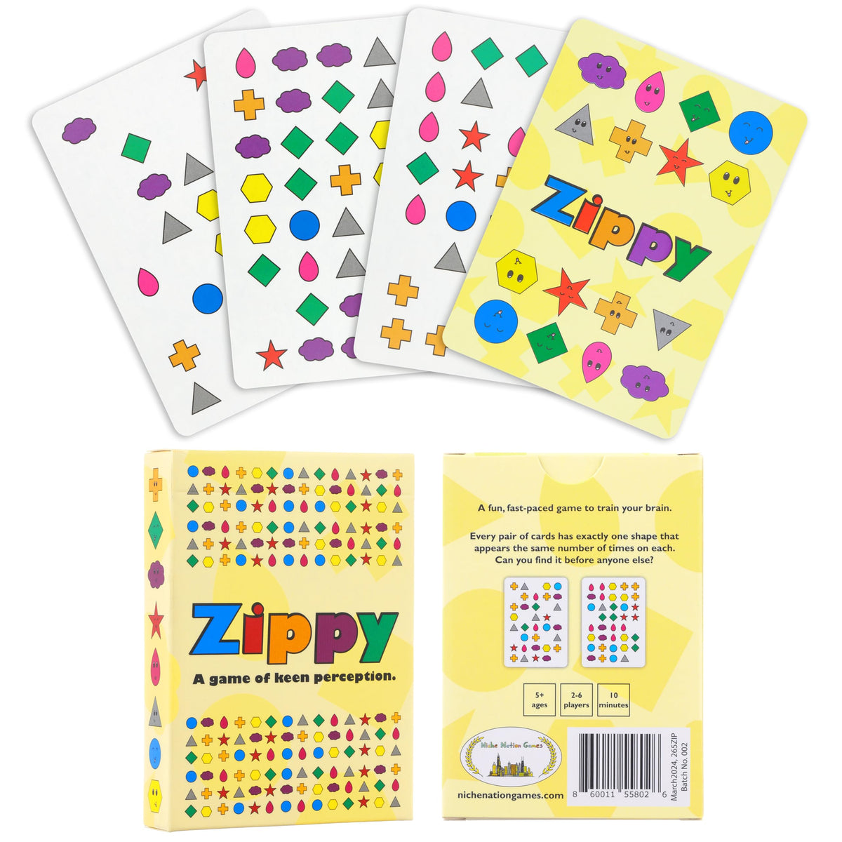 Zippy by Niche Nation Games — Award-Winning Visual Card Game for 5+ | 2-6 Players