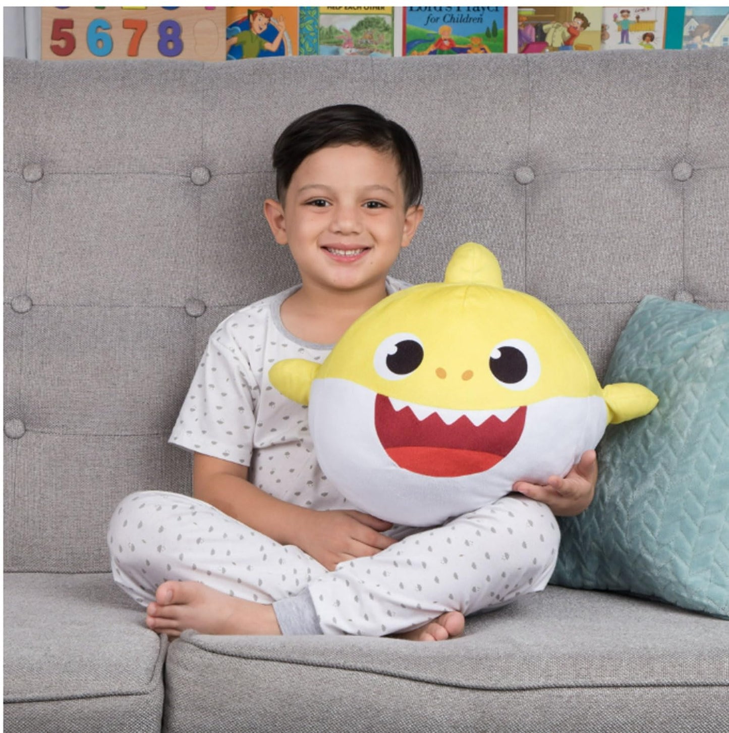 Nickelodeon Baby Shark Plush Cuddle Pillow Buddy - 15-Inch Yellow