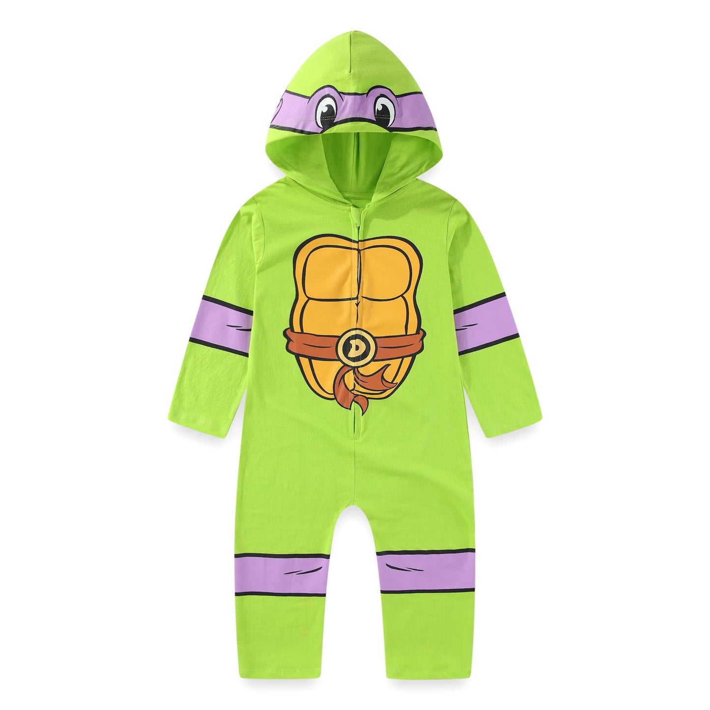 Nickelodeon TMNT Donatello Boys Hooded Coverall – Toddler & Big Kids Cosplay
