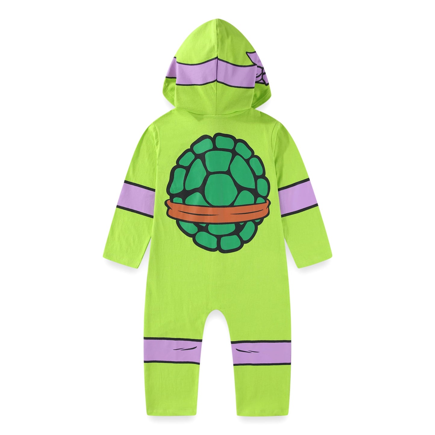 Nickelodeon TMNT Donatello Boys Hooded Coverall – Toddler to Big Kids Cosplay