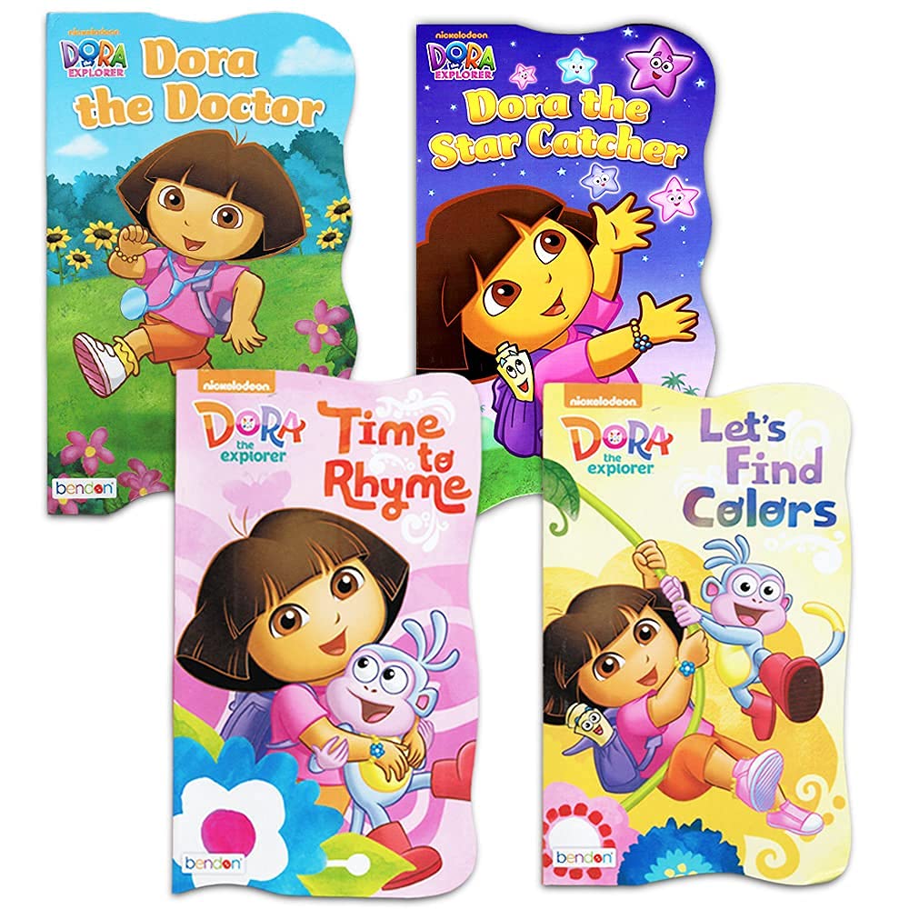 Nickelodeon Dora The Explorer & My Little Pony Board Books – 4-Pack