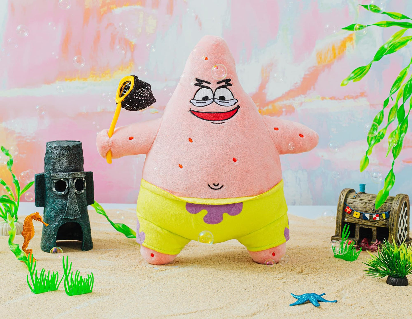 Nickelodeon Patrick Star Jellyfishing Plush – 10-Inch Collectible from SpongeBob