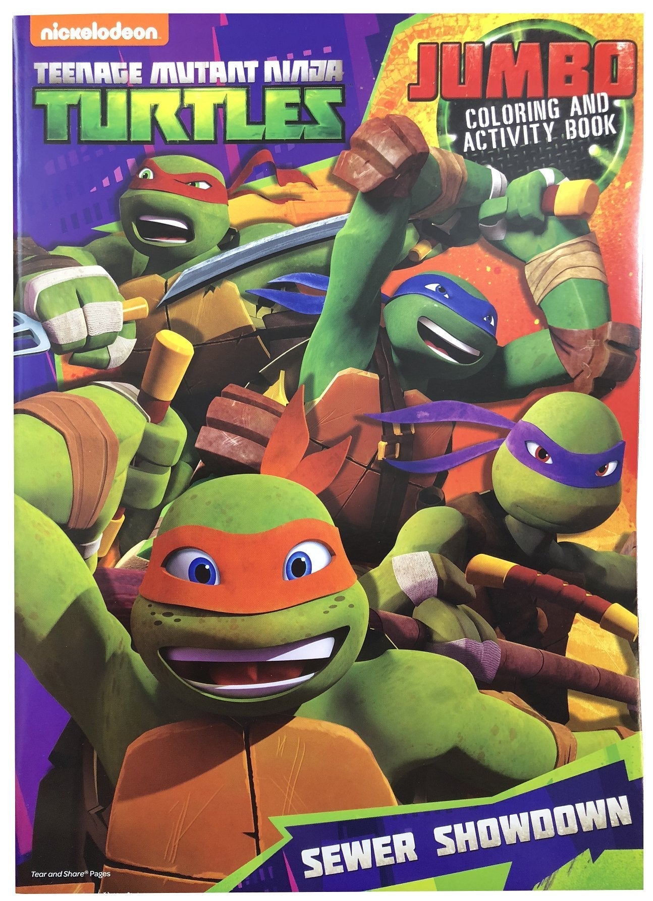 Nickelodeon TMNT Jumbo Coloring & Activity Book – 48 Pages, Action Themes