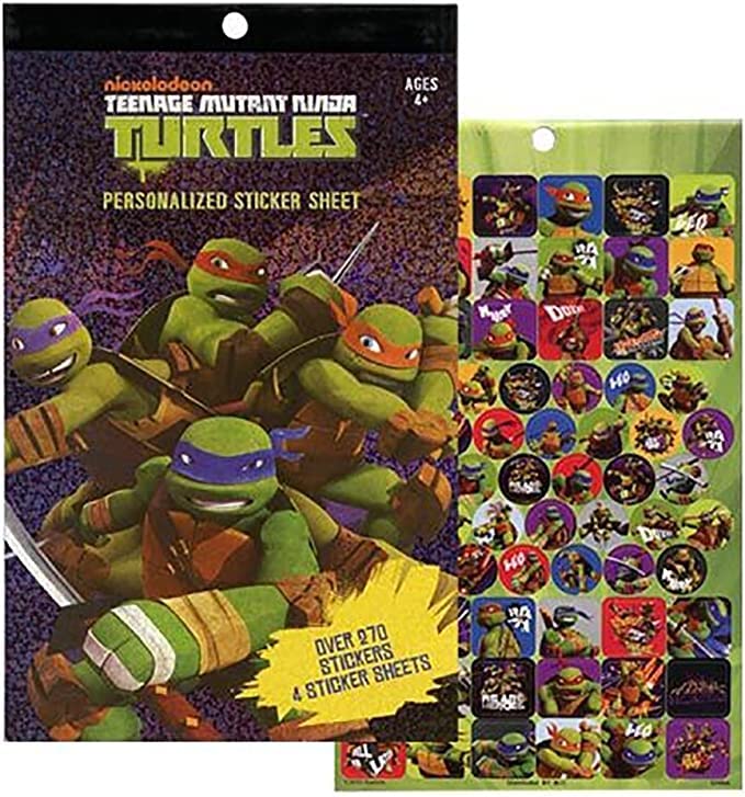 Nickelodeon TMNT Sticker Pad – 270+ Stickers + Door Hanger