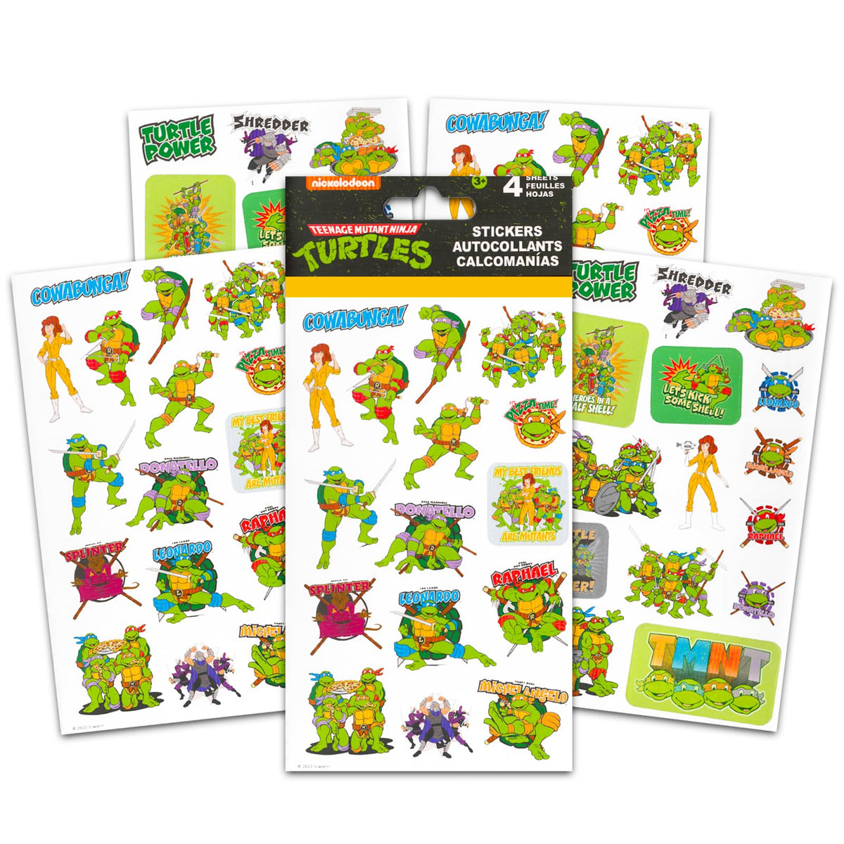 Nickelodeon Teenage Mutant Ninja Turtles Stickers Party Favors Set — 120 TMNT Stickers + Bonus Items