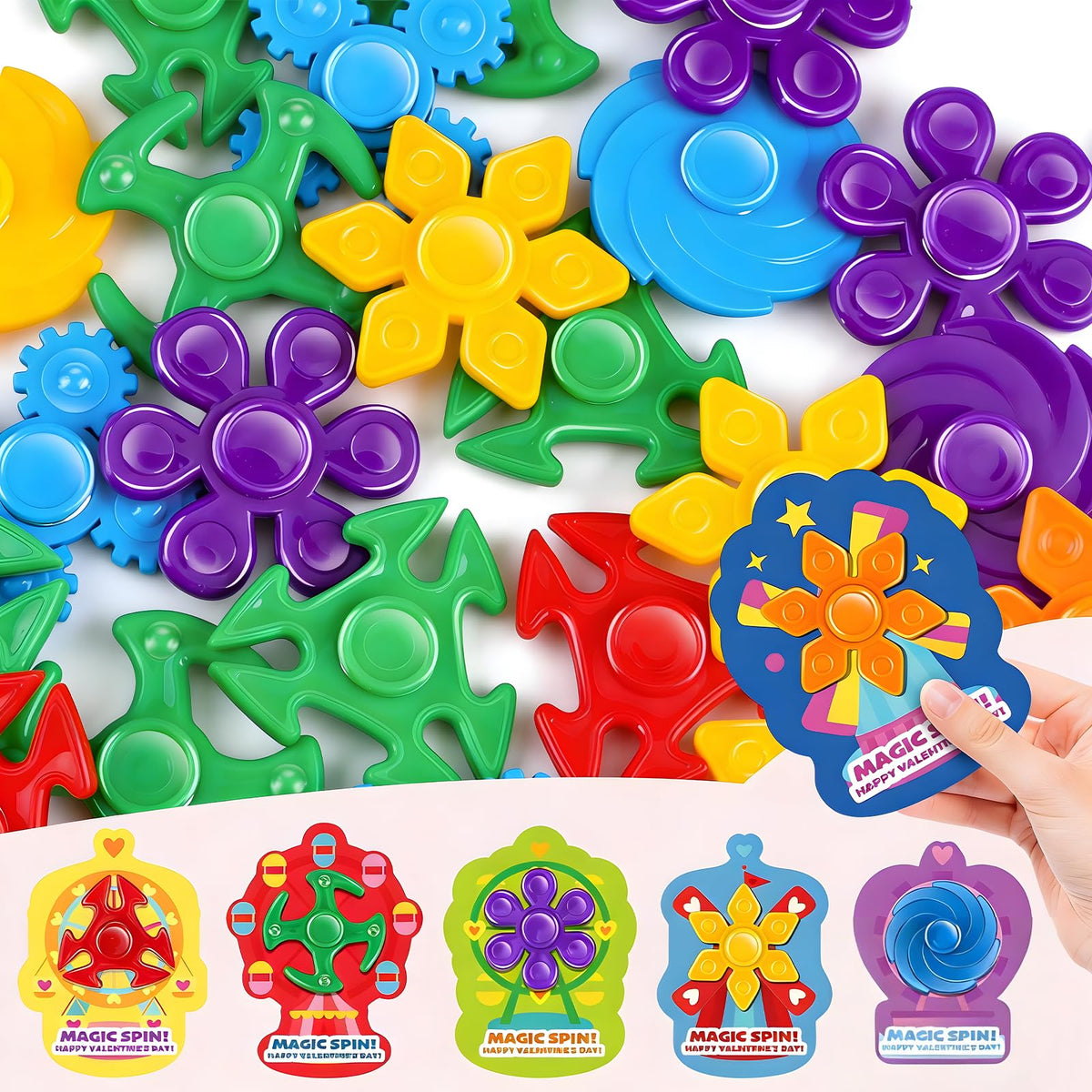 Nicknack 28pcs Fidget Spinner Valentine Gift Set for Kids