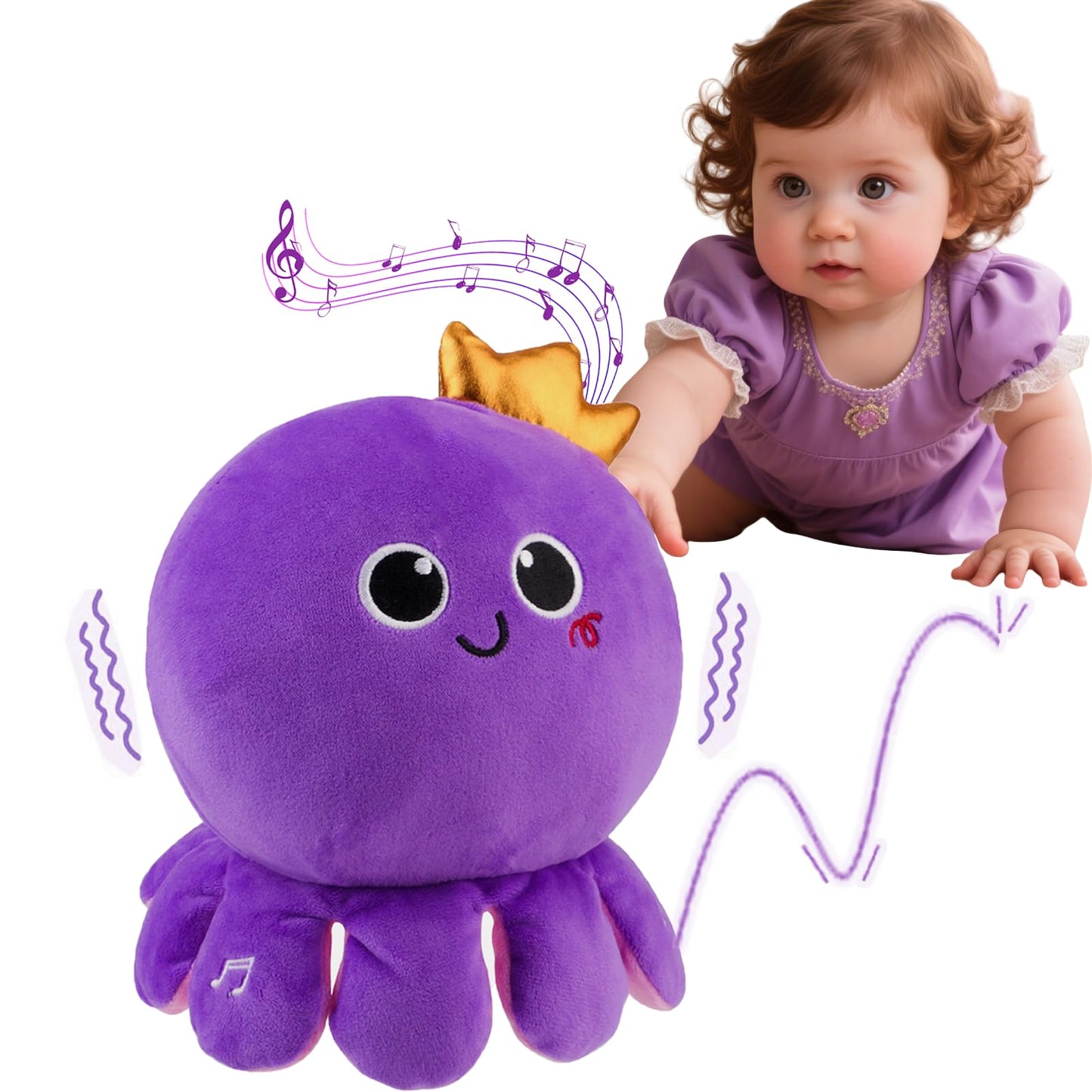 Nicknack Octopus Baby Crawling Toy – 97 Melodies & Language Learning