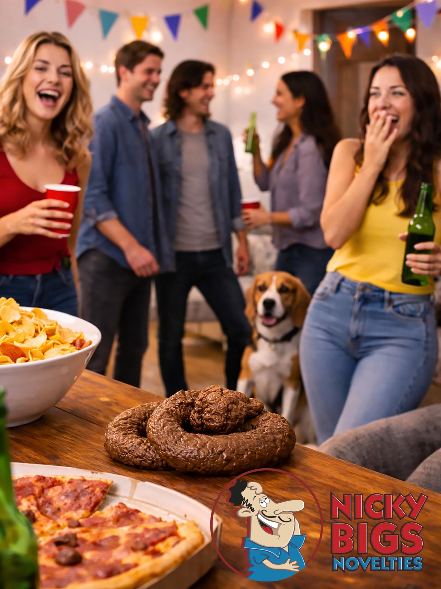 Nicky Bigs Novelties Fake Dog Poop Pile – Realistic Prank Prop