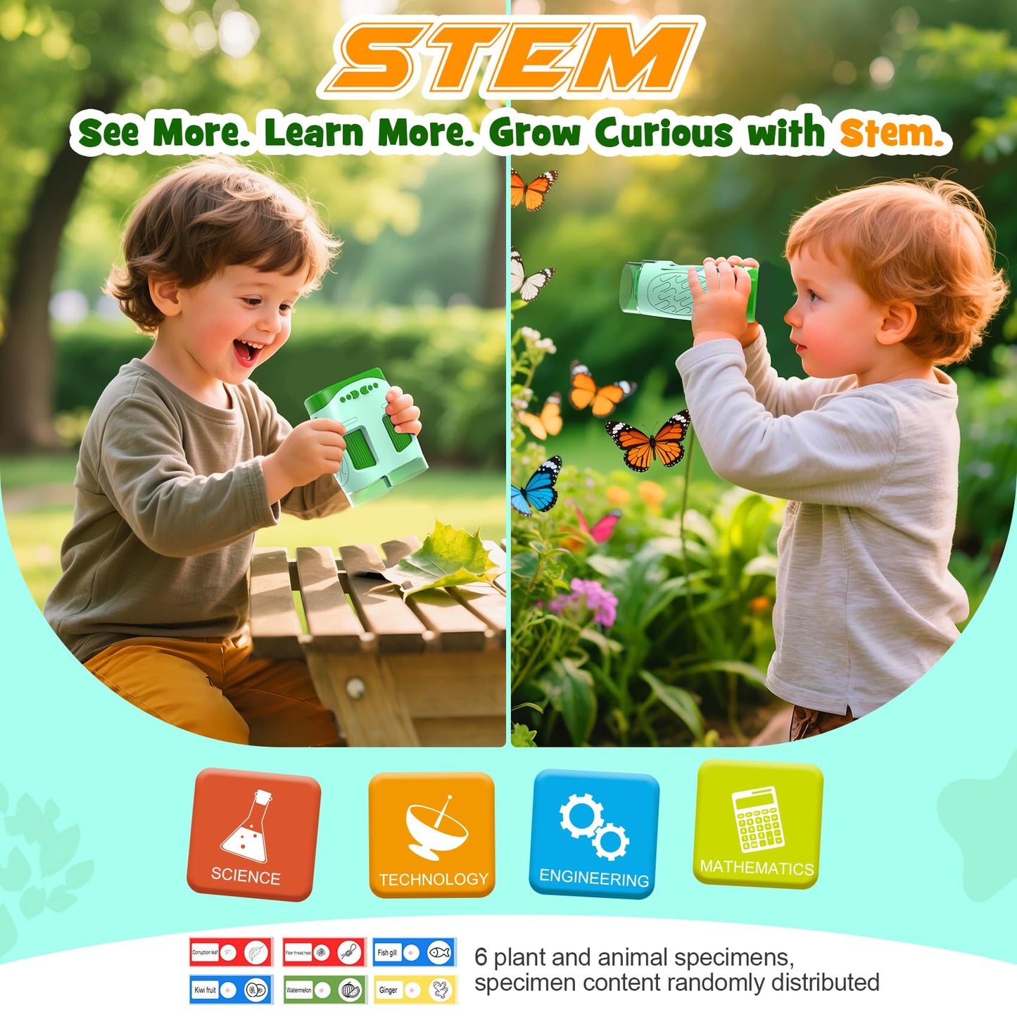 Nicmore 1000X Handheld Microscope for Kids – 4K 2.0 Inch Screen, 3-in-1 Telescope & Camera, 6 Slides