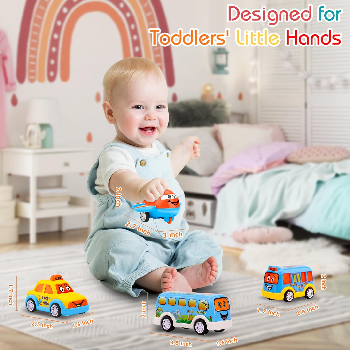 Nicmore Carrier Truck 5-in-1 Toddler Playset | Pretend City Transport Toys for 1-3 Year Olds