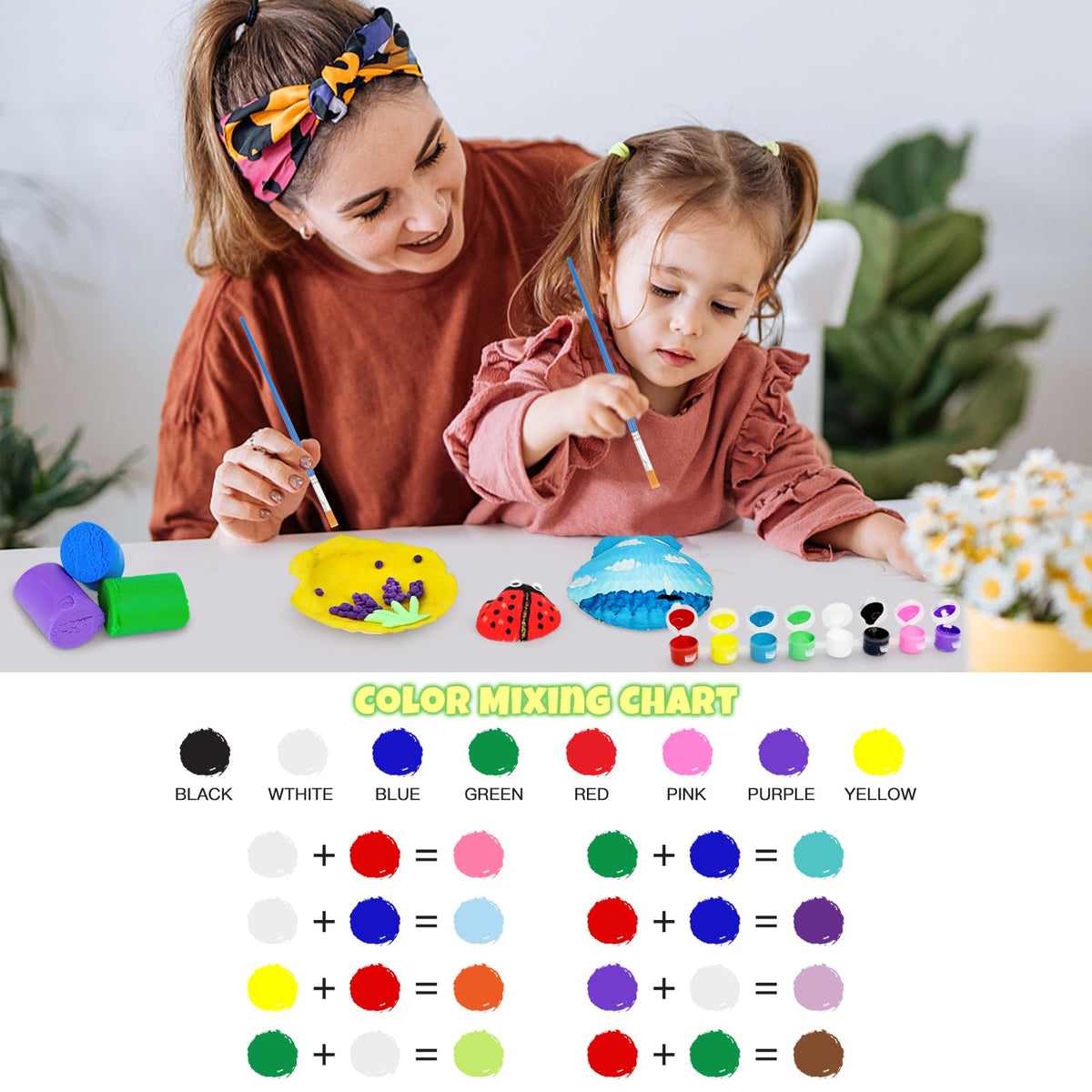Nicmore Kids Sea Shell Art & Crafts — Glow-in-the-Dark Painting Kit for Ages 4–12