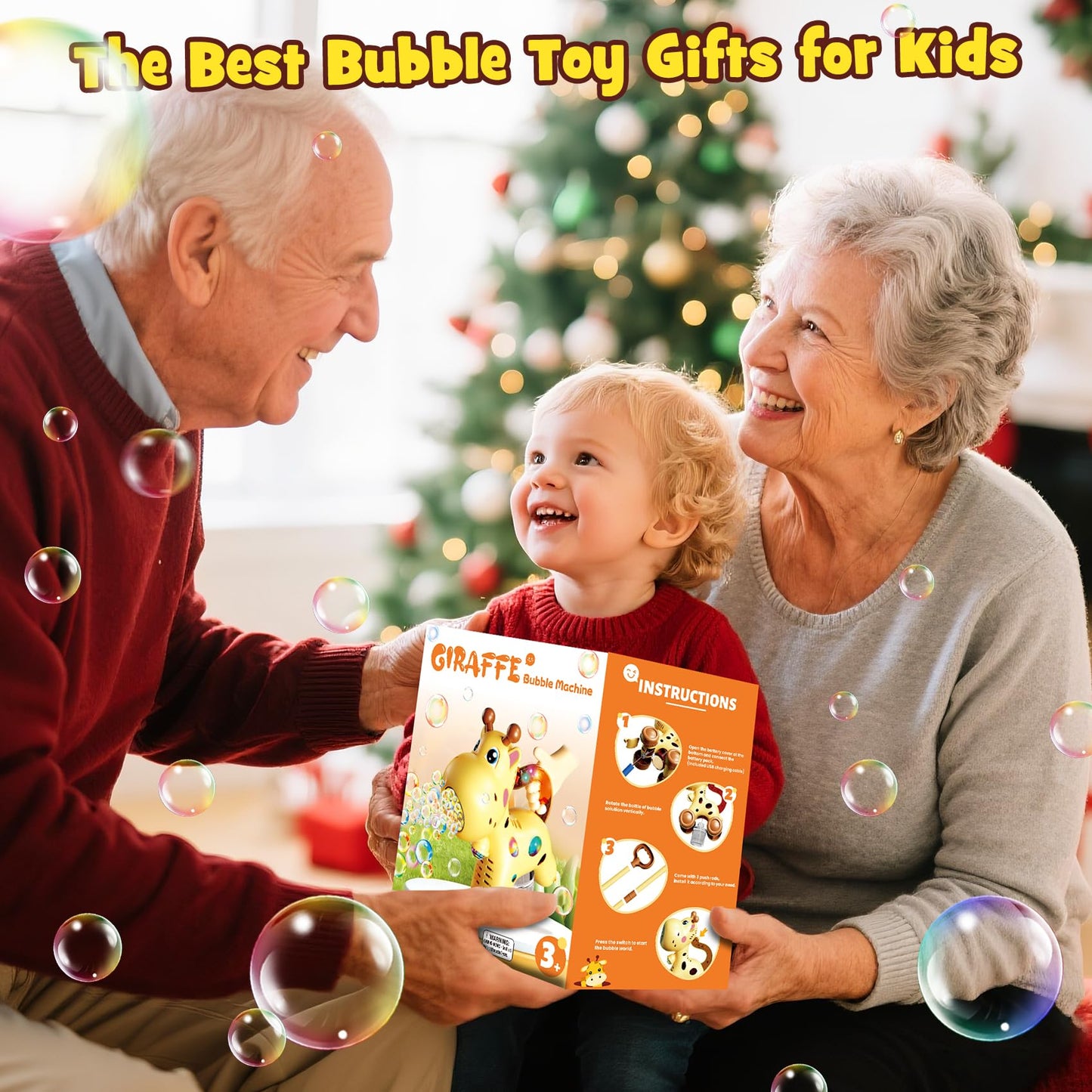 Nicmore Giraffe Bubble Machine – Automatic Dual-Mode Toddler Toy for Indoor & Outdoor Fun