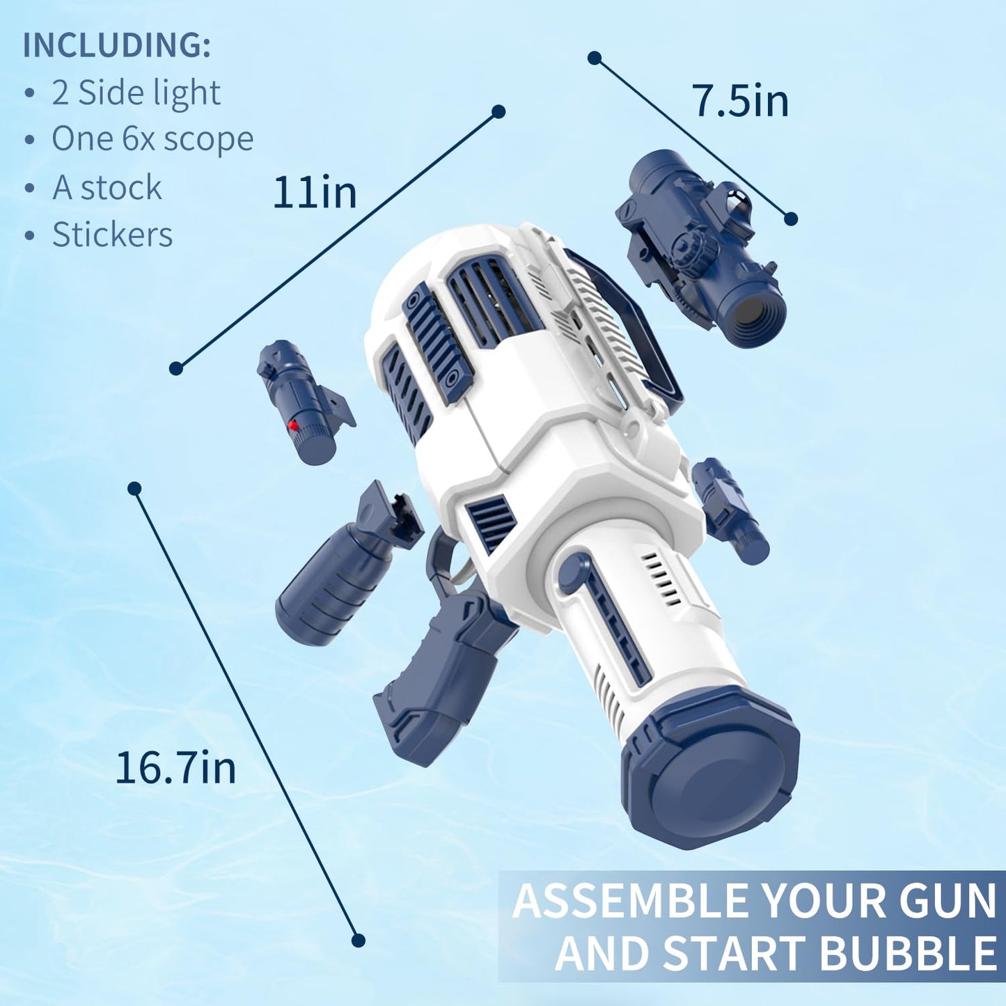 nicojoy Bubble Guns Automatic with Built-in Solution – 3 Fans, 6x Lens