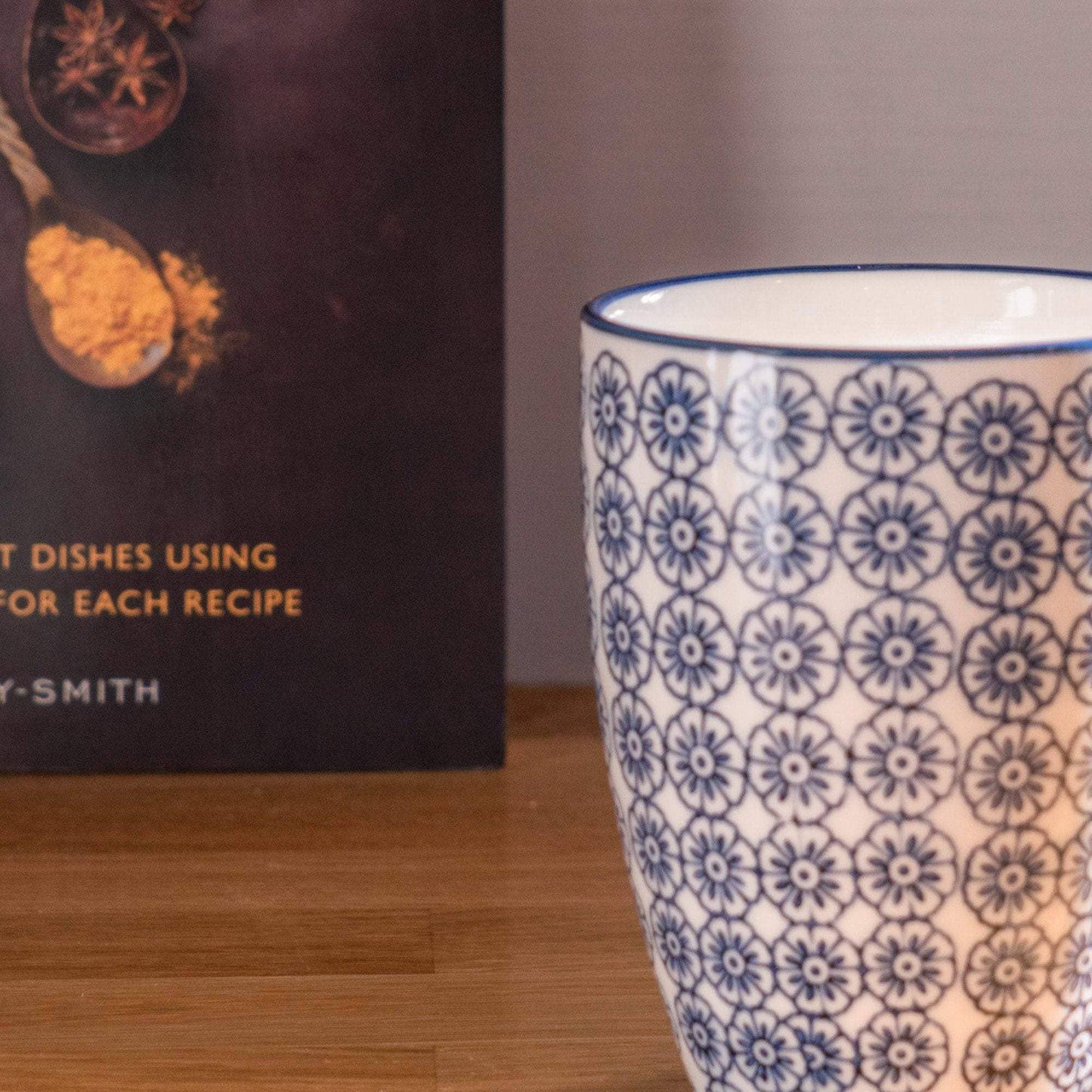 Nicola Spring Patterned Coffee and Tea Mug 360ml Blue Flower