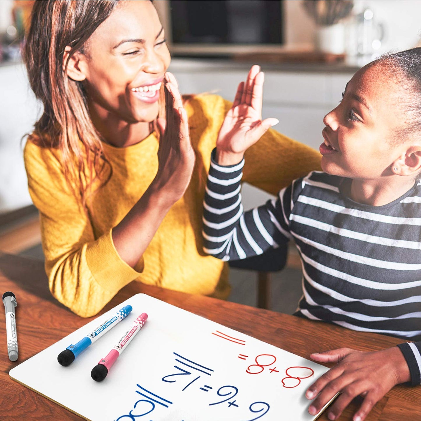 Nicpro Small Dry Erase Lapboard 2-Pack – 12x16 in Double-Sided Whiteboards + 8 Water-Based Pens