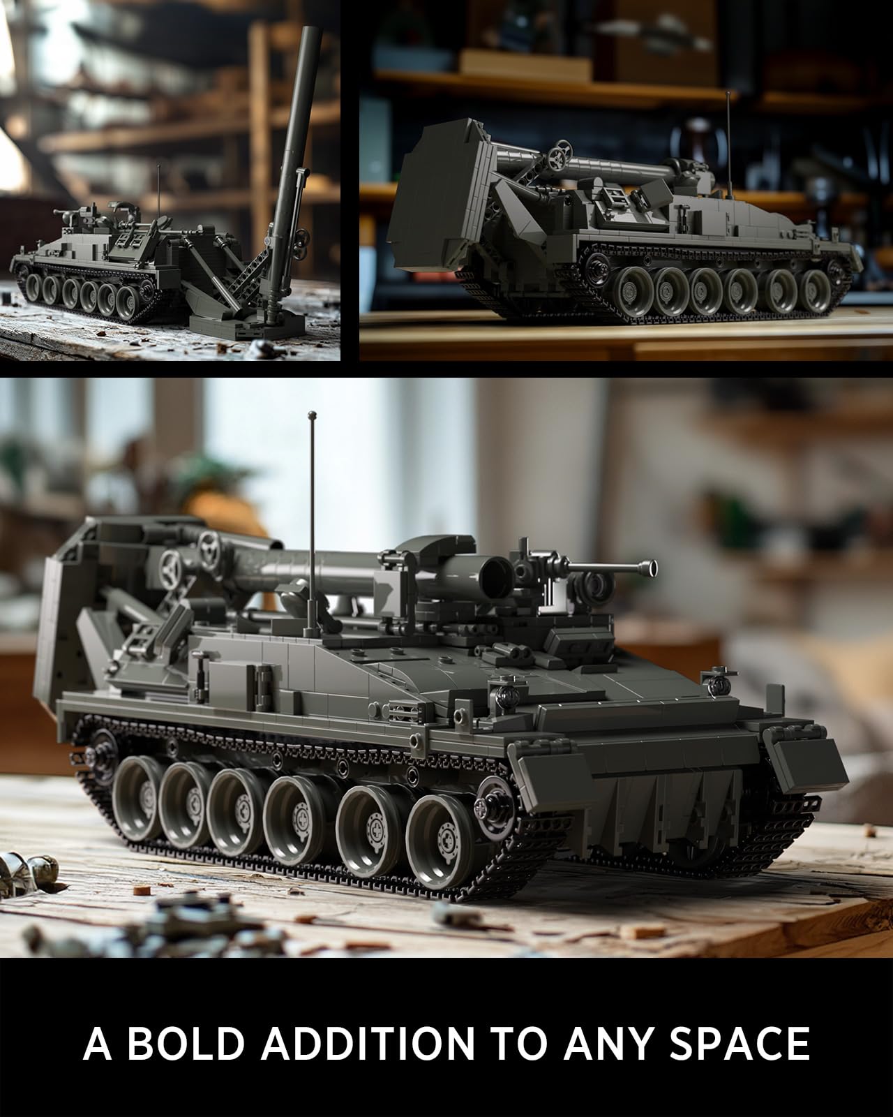 Nifeliz 2S4 Military Tank Building Model – Self-Propelled Mortar Kit (1,438 pcs)