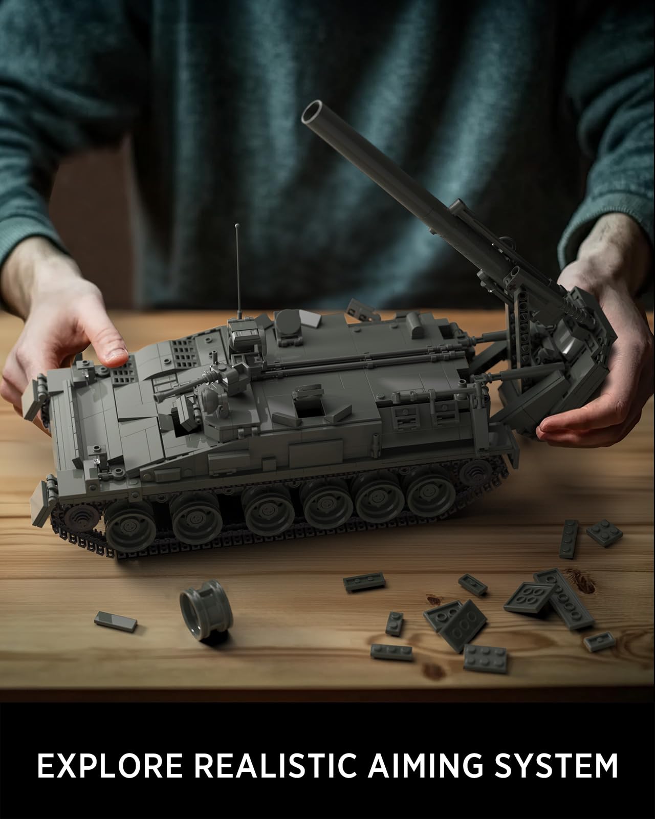 Nifeliz 2S4 Military Tank Building Model – Self-Propelled Mortar Kit (1,438 pcs)